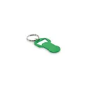Variante vert - Porte-clés décapsuleur personnalisable en aluminium - CLAVEavec logo