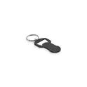 Variante noir - Porte-clés décapsuleur personnalisable en aluminium - CLAVEavec logo