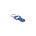 Variante bleu - Porte-clés décapsuleur personnalisable en aluminium - CLAVEavec logo