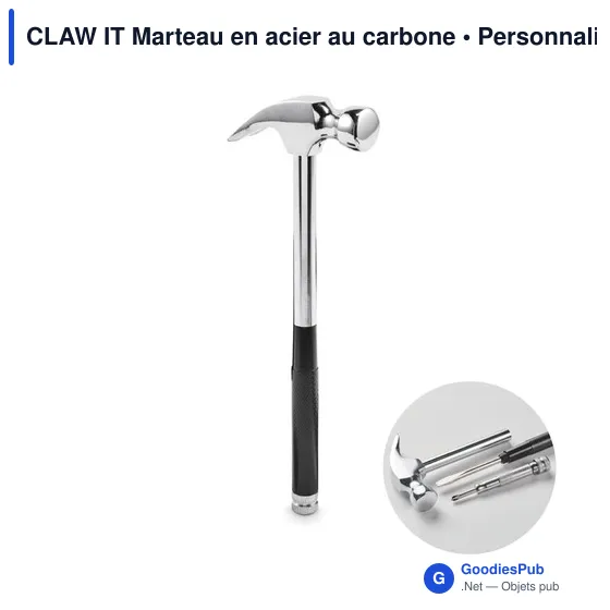 Marteau personnalisable CLAW IT avec logo - Outil 2en1 - Image 1