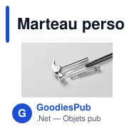 Marteau personnalisable CLAW IT avec logo - Outil 2en1 - Miniature 7