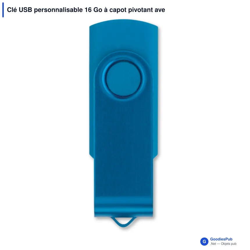 Clé USB personnalisable 16 Go à capot pivotant avec logo - Twister - Image 2