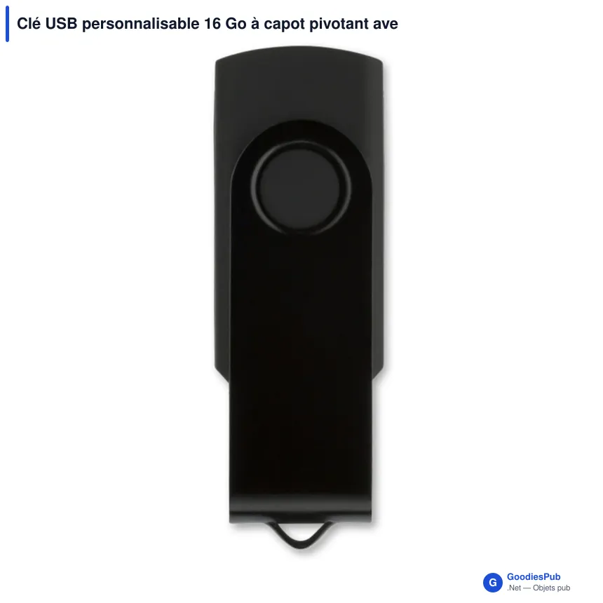 Clé USB personnalisable 16 Go à capot pivotant avec logo - Twister - Image 4