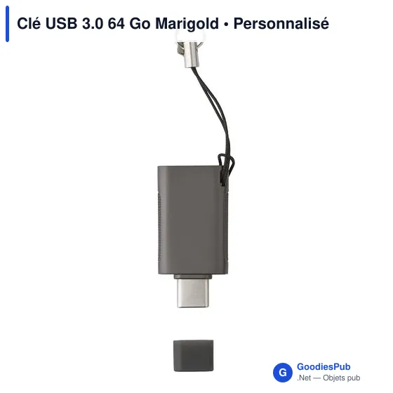 Clé USB personnalisable 64 Go avec logo - Marigold FWP225 - Image 3