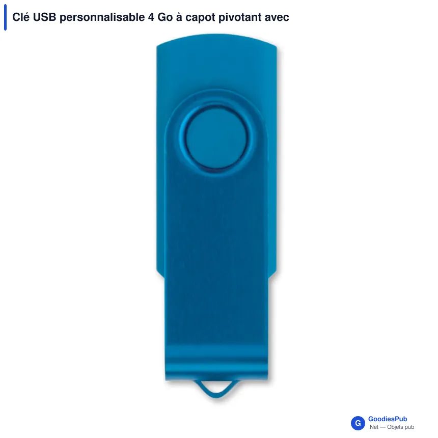 Clé USB personnalisable 4 Go à capot pivotant avec logo - Twister - Image 7
