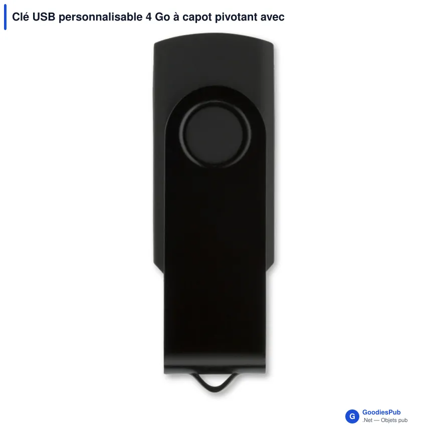 Clé USB personnalisable 4 Go à capot pivotant avec logo - Twister - Image 10