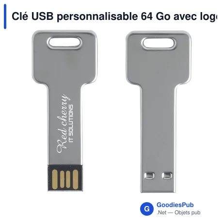 Clé USB personnalisable 64 Go avec logo - Solution de stockage pratique