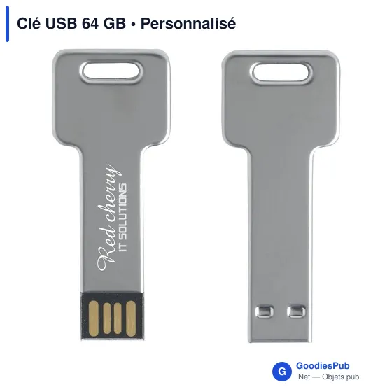 Clé USB personnalisable 64 Go avec logo - Solution de stockage pratique - Image 1