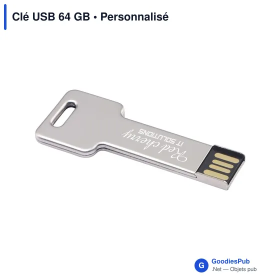 Clé USB personnalisable 64 Go avec logo - Solution de stockage pratique - Image 2