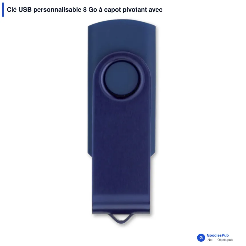 Clé USB personnalisable 8 Go à capot pivotant avec logo - Twister - Image 4