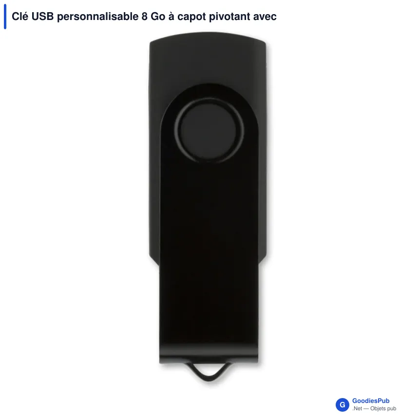 Clé USB personnalisable 8 Go à capot pivotant avec logo - Twister - Image 7