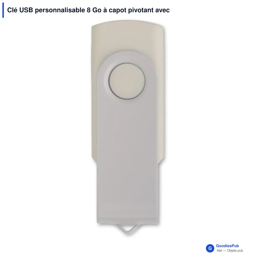Clé USB personnalisable 8 Go à capot pivotant avec logo - Twister - Image 8