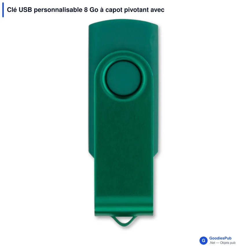 Clé USB personnalisable 8 Go à capot pivotant avec logo - Twister - Image 9