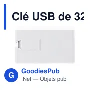 Clé USB personnalisable 32 Go avec logo pour entreprises - Miniature 1