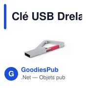 Clé USB Drelan 8GB - Miniature 1