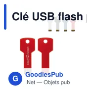 Clé USB flash personnalisable 8 Go en aluminium avec logo - Key - Miniature 1