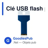 Clé USB flash personnalisable 8 Go en aluminium avec logo - Key - Miniature 2
