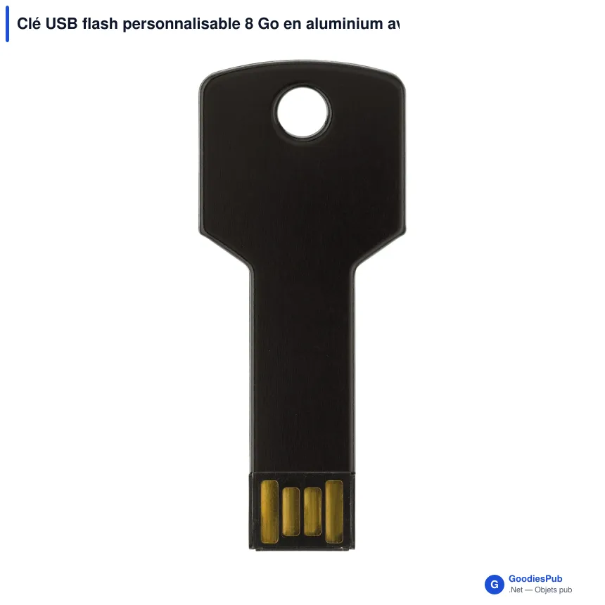 Clé USB flash personnalisable 8 Go en aluminium avec logo - Key - Image 3