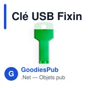 Clé USB personnalisable Fixing 16GB avec logo - Aluminium - Miniature 1