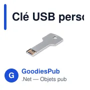 Clé USB personnalisable Fixing 16GB avec logo - Aluminium - Miniature 2