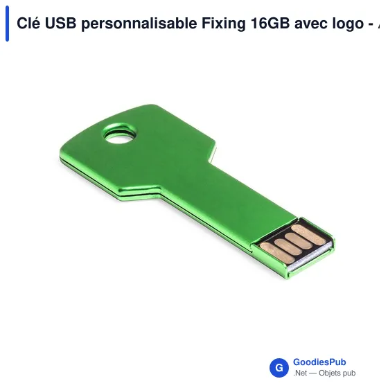 Clé USB personnalisable Fixing 16GB avec logo - Aluminium - Image 11