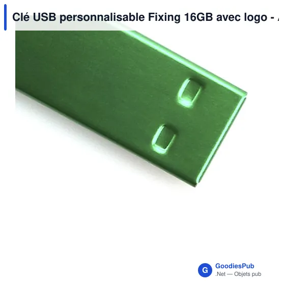 Clé USB personnalisable Fixing 16GB avec logo - Aluminium - Image 6
