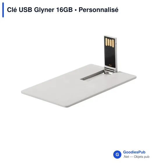 Clé USB personnalisable Glyner 16GB avec logo - Éco-friendly - Image 1
