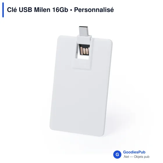 Clé USB personnalisable Milen 16Go avec logo - Image 2