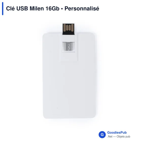 Clé USB personnalisable Milen 16Go avec logo - Image 3