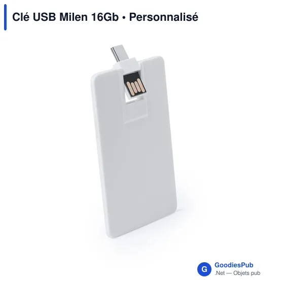 Clé USB personnalisable Milen 16Go avec logo - Image 5