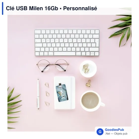 Clé USB personnalisable Milen 16Go avec logo - Image 6