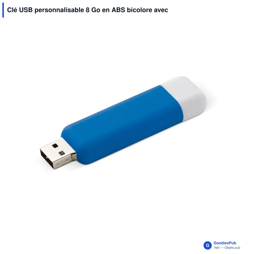 Clé USB personnalisable 8 Go en ABS bicolore avec logo - Modular - Image 4