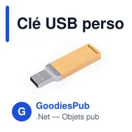 Clé USB personnalisable en bambou avec logo entreprise - Miniature 2