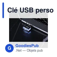 Clé USB personnalisable avec logo pour entreprises - 16 Go - Miniature 3