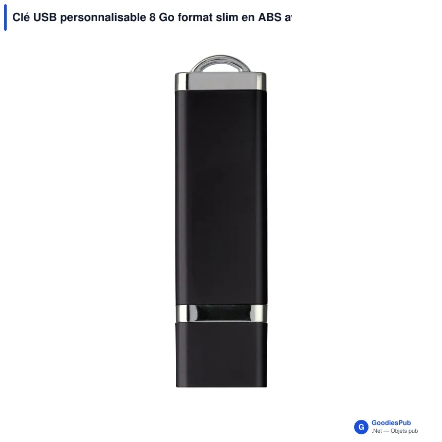 Clé USB personnalisable 8 Go format slim en ABS avec logo - Slim - Image 2