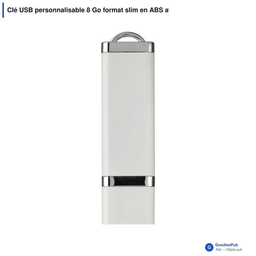 Clé USB personnalisable 8 Go format slim en ABS avec logo - Slim - Image 3