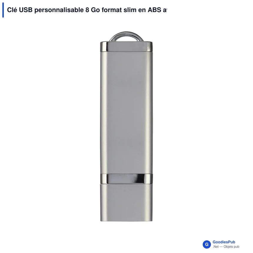Clé USB personnalisable 8 Go format slim en ABS avec logo - Slim - Image 4