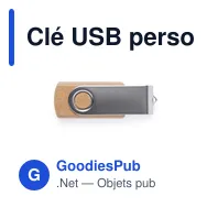 Clé USB personnalisable avec logo pour entreprises - 16 Go - Miniature 2