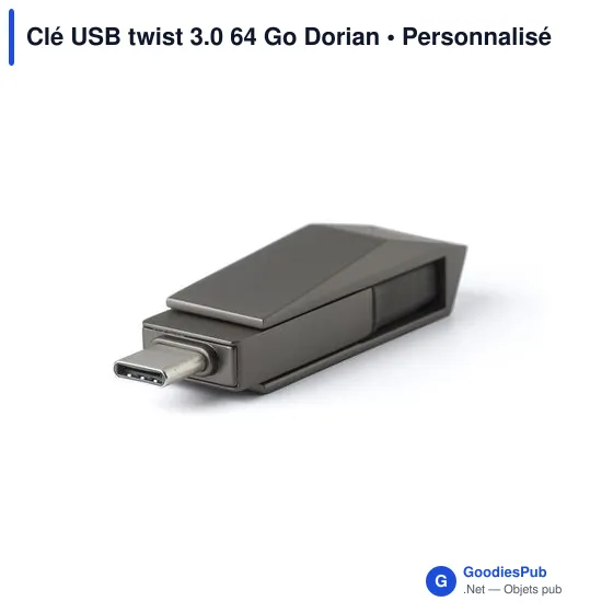 Clé USB personnalisable 64 Go Dorian avec logo - Image 2