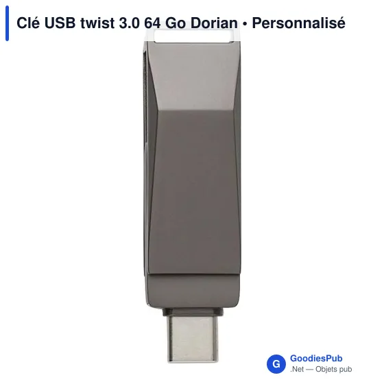 Clé USB personnalisable 64 Go Dorian avec logo - Image 12