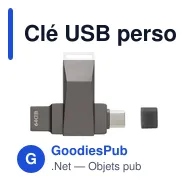 Clé USB personnalisable 64 Go Dorian avec logo - Miniature 4