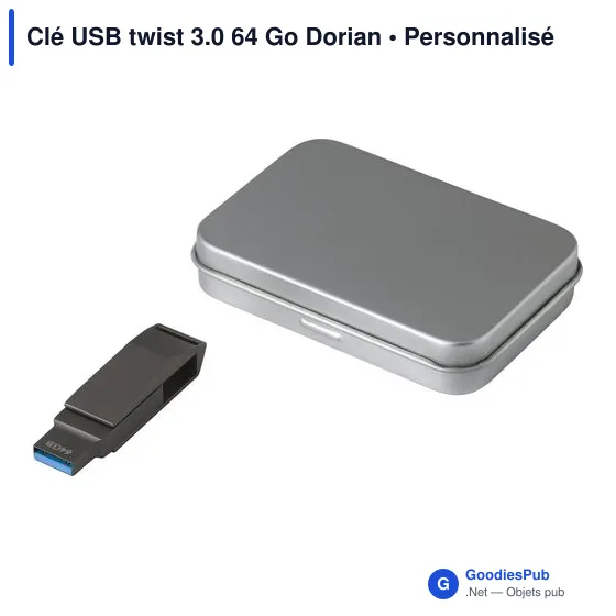 Clé USB personnalisable 64 Go Dorian avec logo - Image 6