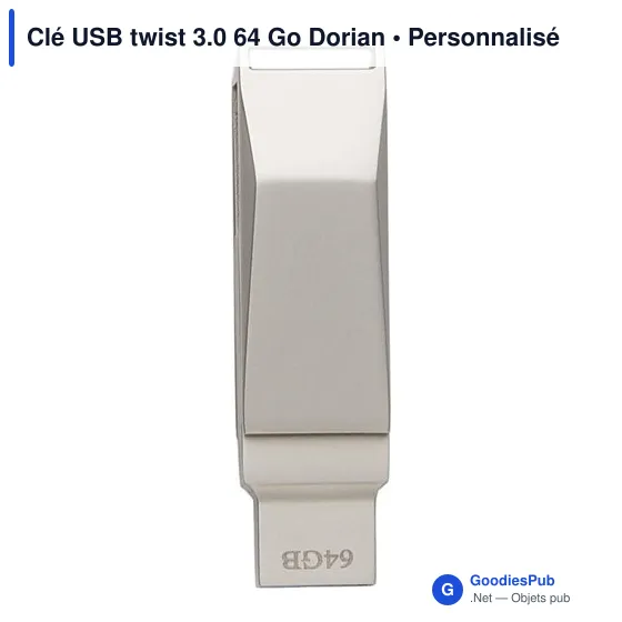 Clé USB personnalisable 64 Go Dorian avec logo - Image 7