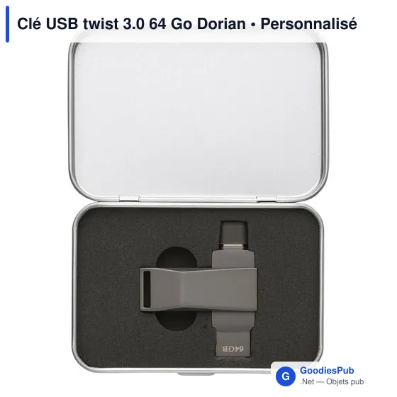Clé USB personnalisable 64 Go Dorian avec logo - Image 10