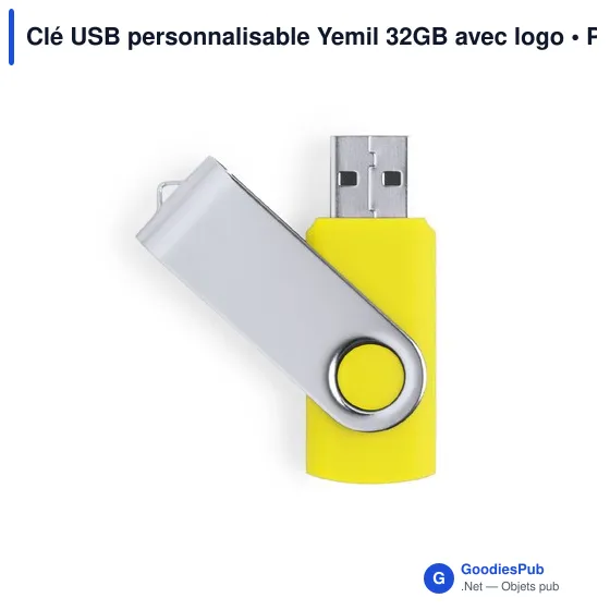 Clé USB personnalisable Yemil 32GB avec logo - Image 1