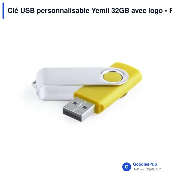 Clé USB personnalisable Yemil 32GB avec logo - Image 6