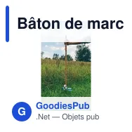 Bâton de marche personnalisable CleanWalk avec logo - Miniature 1