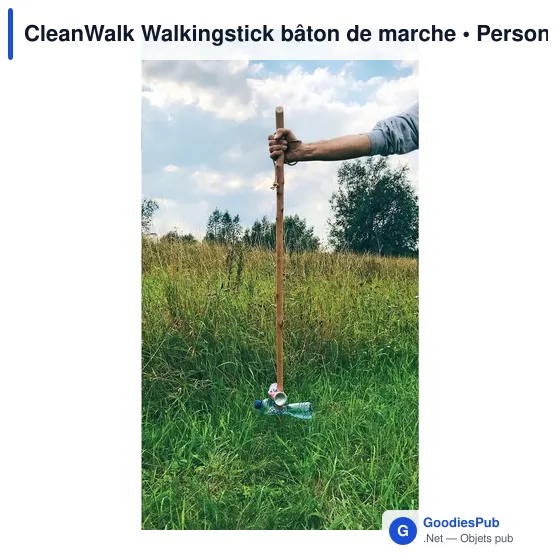 Bâton de marche personnalisable CleanWalk avec logo - Image 1
