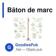 Bâton de marche personnalisable CleanWalk avec logo - Miniature 11