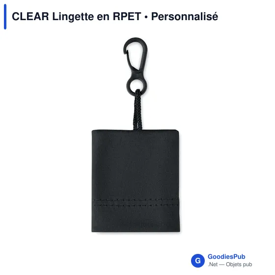 Lingette personnalisable en RPET pour logo - CLEAR - Image 2